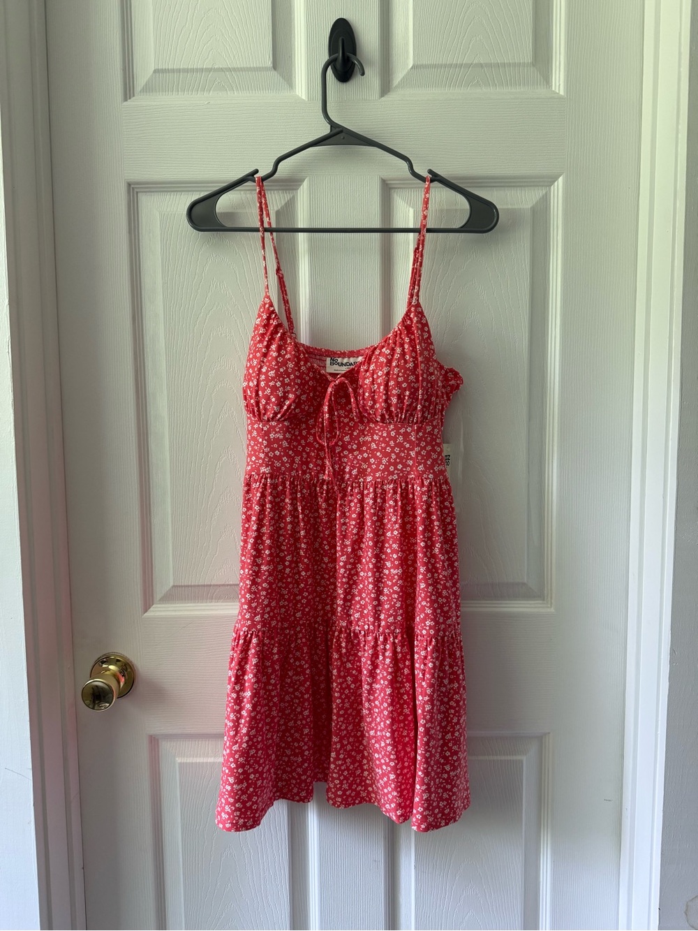 No Boundaries Red Floral Mini Dress